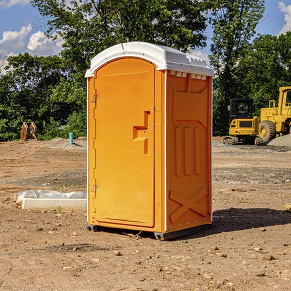 how often are the portable toilets cleaned and serviced during a rental period in Riverton NE